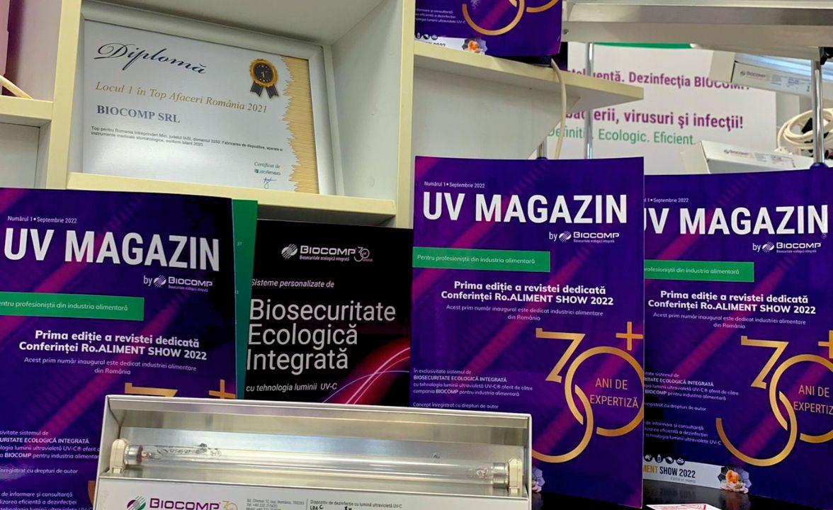 BIOCOMP lanseaza primul numar al revistei UV Magazin, numar dedicat conferintei Ro.Aliment SHOW 2022