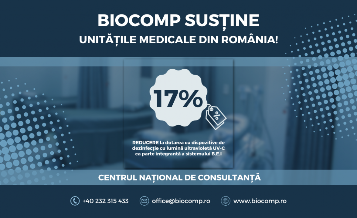 Compania BIOCOMP susține unitățile medicale!