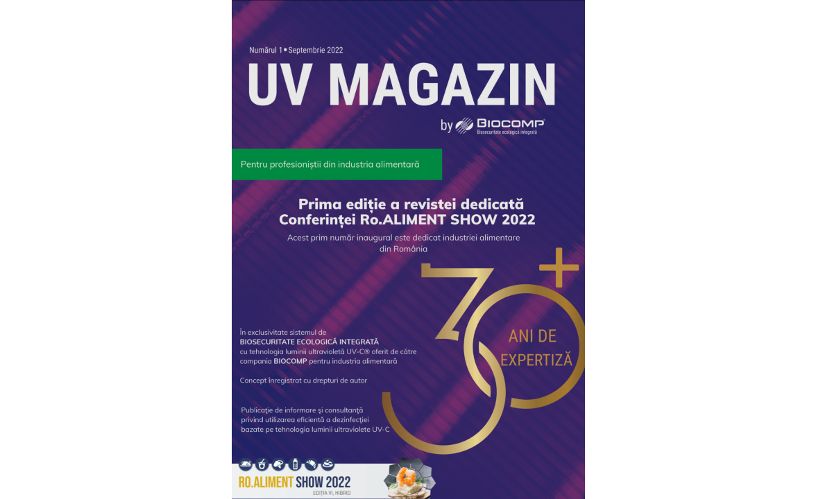 Prima editie speciala a revistei UV MAGAZIN dedicata industriei alimentare