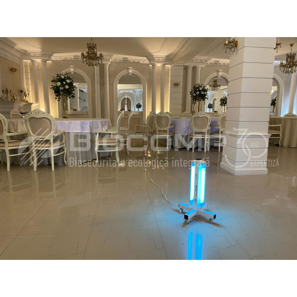 Dispozitiv de dezinfectie cu lumina ultravioleta UV-C MINI 360 4x15W, cu montare pe cadru mobil
