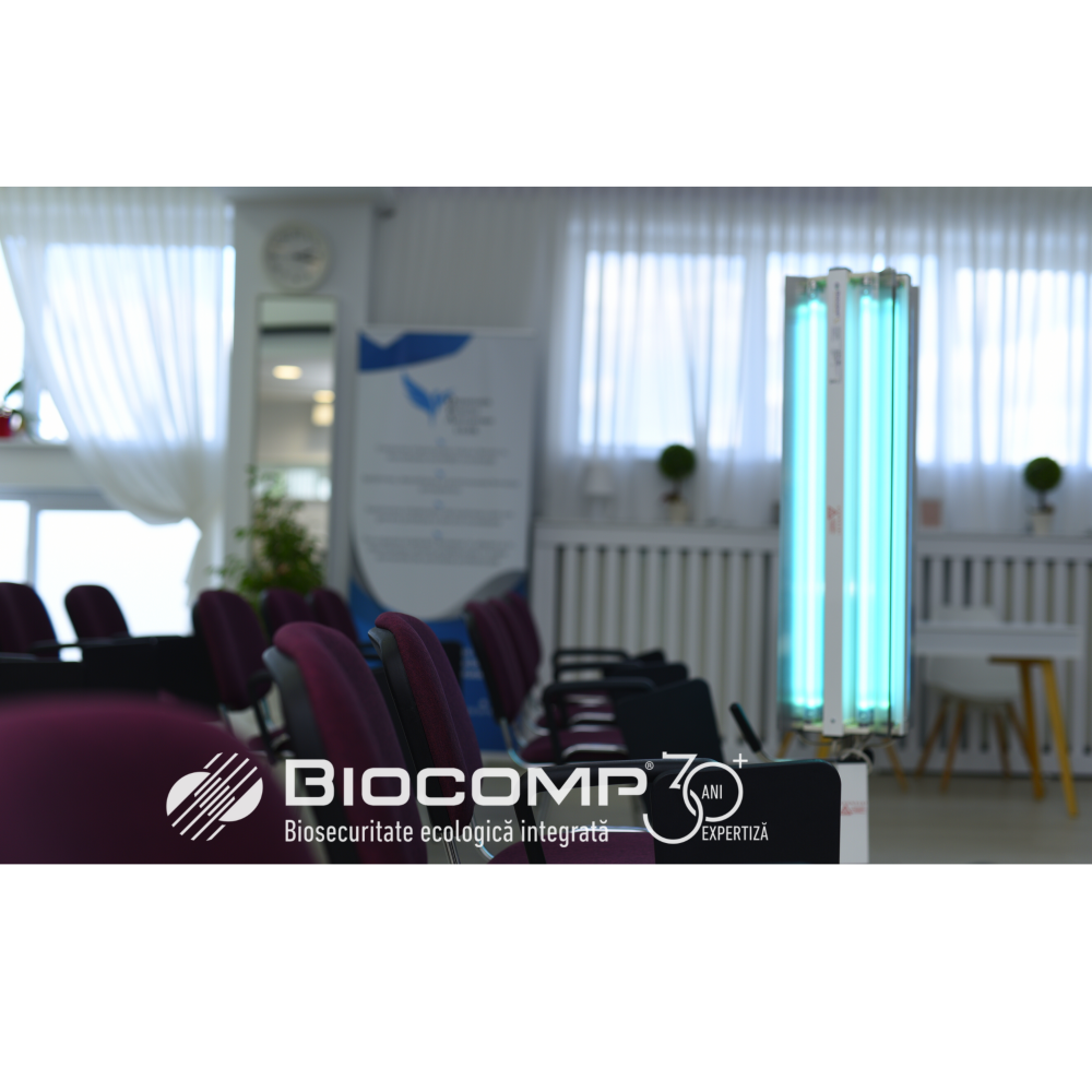 Dispozitiv de dezinfectie cu lumina ultravioleta UV-C MAXI 360 440W, cu montare pe stativ mobil