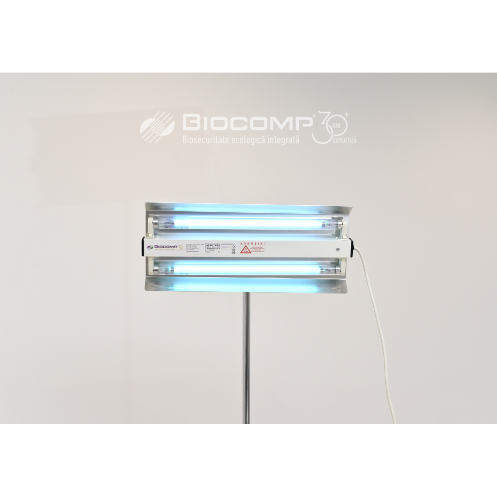 Dispozitiv de dezinfectie cu lumina ultravioleta UV-C (lampa UV-C) LBA-ER 2x15W, cu montare pe perete