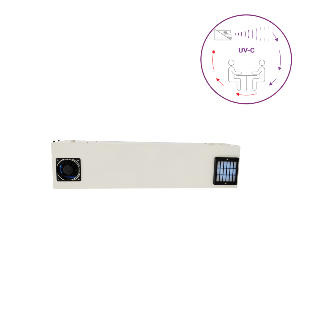 Dispozitiv de dezinfectie cu lumina ultravioleta UV-C AIR GUARD 50W, cu montare pe perete