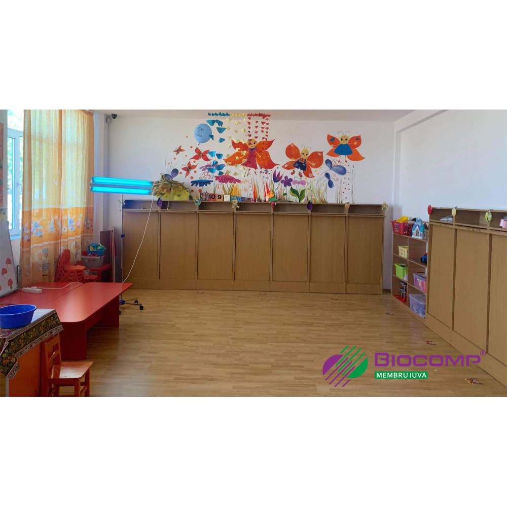 Dispozitiv de dezinfectie cu lumina ultravioleta UV-C (lampa UV-C) LBA-ER 15W, cu montare pe stativ mobil