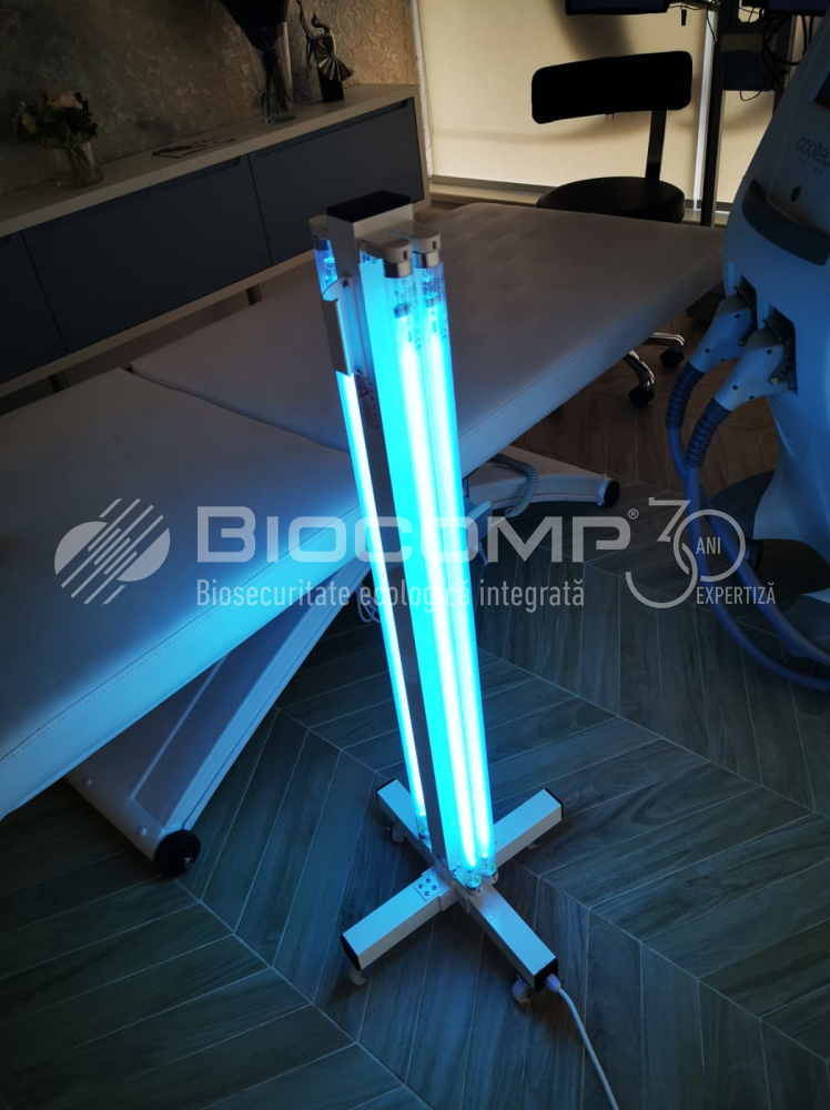 Dispozitiv de dezinfectie cu lumina ultravioleta UV-C MINI 360 4x30W, cu montare pe cadru mobil