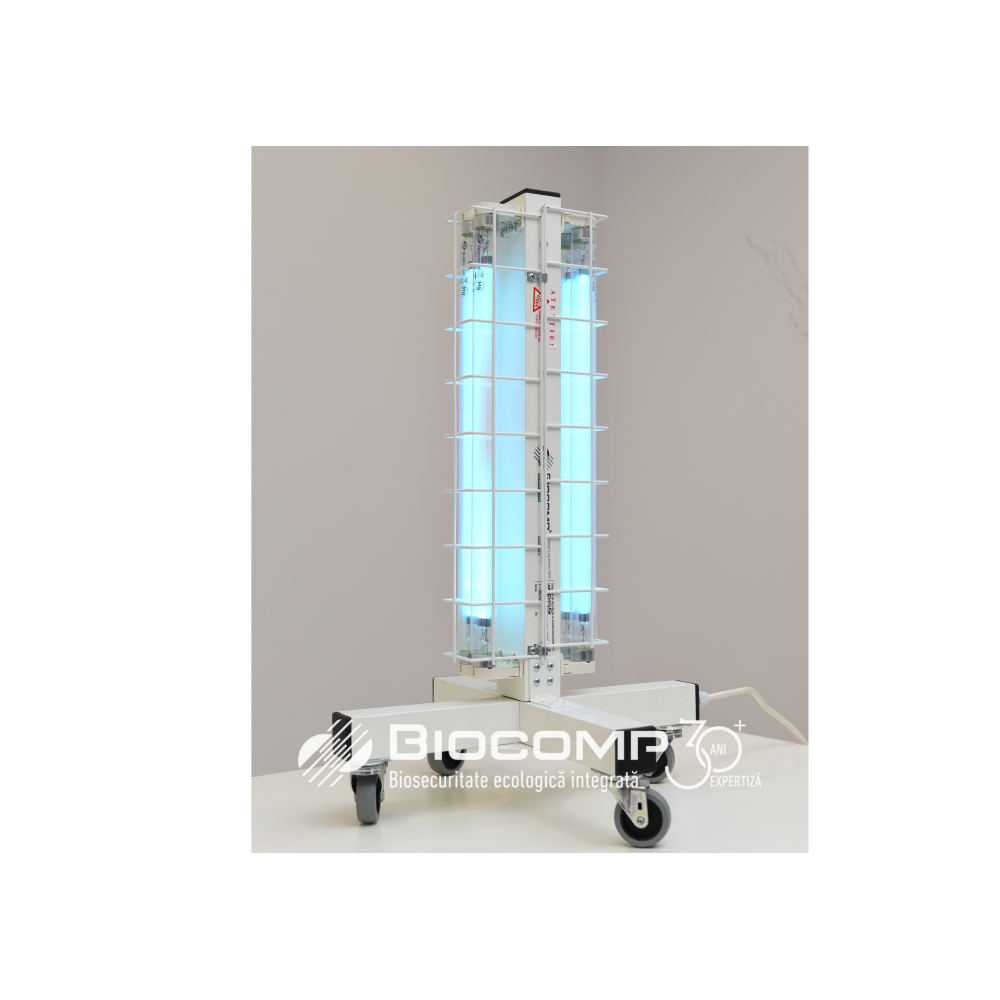 Dispozitiv de dezinfectie cu lumina ultravioleta UV-C MINI 360 4x15W, cu montare pe cadru mobil