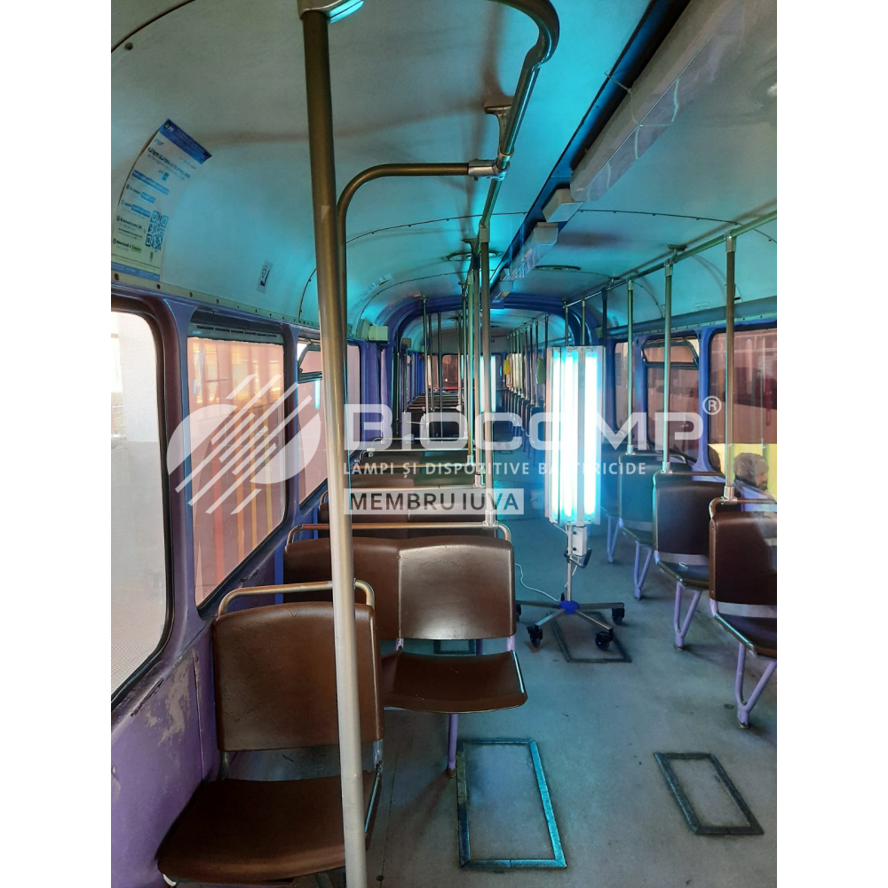 Dispozitiv de dezinfectie cu lumina ultravioleta UV-C MAXI 360 440W, cu montare pe stativ mobil