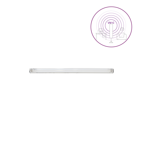 Dispozitiv de dezinfectie cu lumina ultravioleta UV-C (lampa UV-C) LBA-E 55W PRO, cu montare pe perete