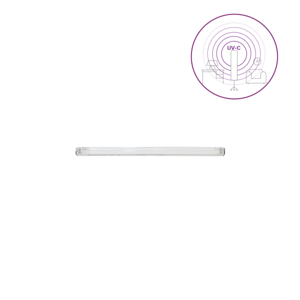 Dispozitiv de dezinfectie cu lumina ultravioleta UV-C (lampa UV-C) LBA-E 8W, cu montare pe perete