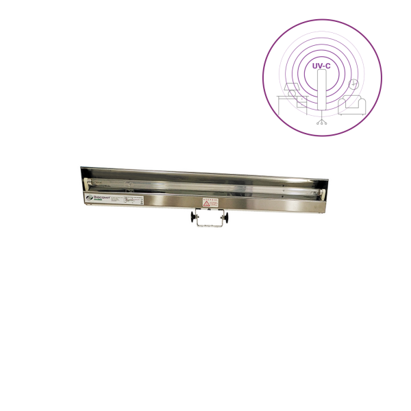 Dispozitiv de dezinfectie cu lumina ultravioleta UV-C (lampa UV-C) LBAI 30W, din inox, cu montare pe perete