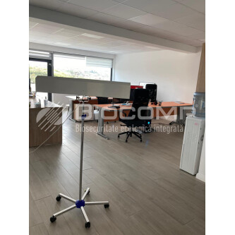 Dispozitiv de dezinfectie cu lumina ultravioleta UV-C (lampa UV-C) LBA-ER 2x15W, cu montare pe stativ mobil