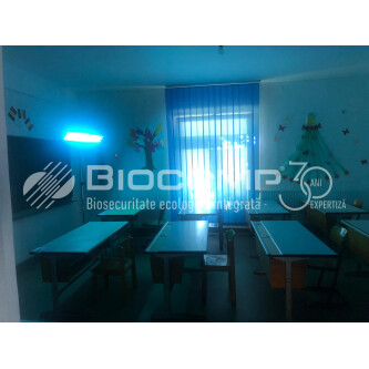 Dispozitiv de dezinfectie cu lumina ultravioleta UV-C (lampa UV-C) LBA-ER 2x55W, cu montare pe stativ mobil