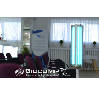 Dispozitiv de dezinfectie cu lumina ultravioleta UV-C SUPER MAXI 360 600W PRO, cu montare pe stativ mobil