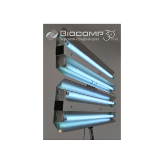 Dispozitiv de dezinfectie cu lumina ultravioleta UV-C (lampa UV-C) LBA-ER 2x55W, cu montare pe stativ mobil
