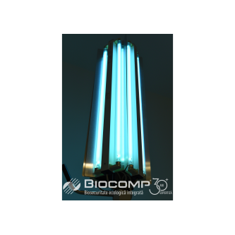 Dispozitiv de dezinfectie cu lumina ultravioleta UV-C SUPER MAXI 360 600W PRO, cu montare pe stativ mobil