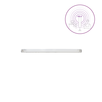 Dispozitiv de dezinfectie cu lumina ultravioleta UV-C (lampa UV-C) LBA-E 55W, cu montare pe perete