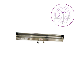 Dispozitiv de dezinfectie cu lumina ultravioleta UV-C (lampa UV-C) LBAI 30W, din inox, cu montare pe perete