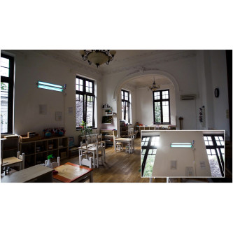 Dispozitiv de dezinfectie cu lumina ultravioleta UV-C (lampa UV-C) LBA-ER 2x15W, cu montare pe perete