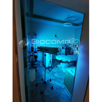 Dispozitiv de dezinfectie cu lumina ultravioleta UV-C (lampa UV-C) LBA-ER 2x55W, cu montare pe stativ mobil