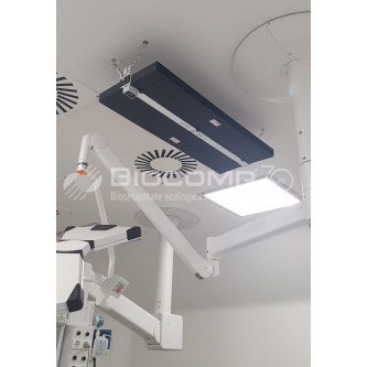 Dispozitiv de dezinfectie cu lumina ultravioleta UV-C (lampa UV-C) LBAG-E TWIN 2x55W, cu grile