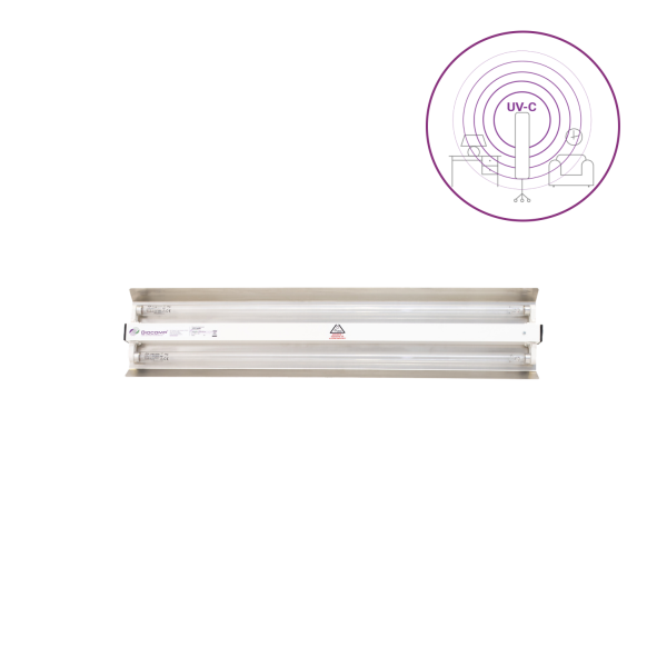 Dispozitiv de dezinfectie cu lumina ultravioleta UV-C (lampa UV-C) LBA-ER 2x15W, cu montare pe perete